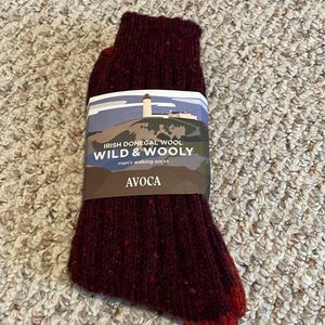 Men’s Wool Walking Socks Burgundy